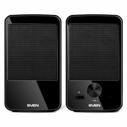 Акустика SVEN 312 Black (USB), 2.0 / 2x2 Вт RMS, питание от USB, 2.75"